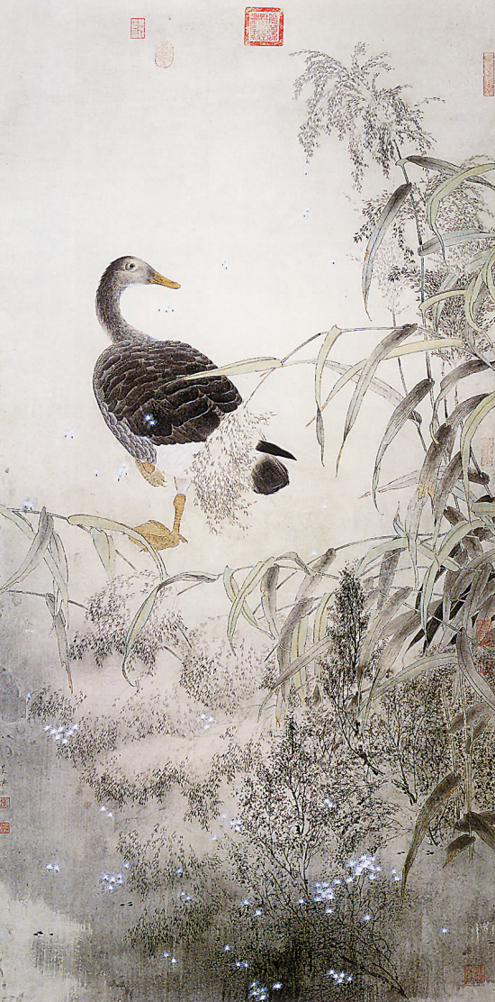 吴冰 寒汀远渚 136×68cm 2007年