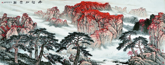 徐国雄  丹壑松云图  145×368cm