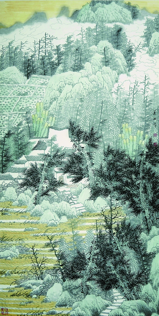 陈美正 家园系列 136×68cm 2010年