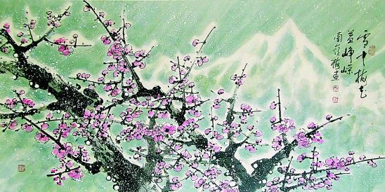 雪中梅花益峥嵘