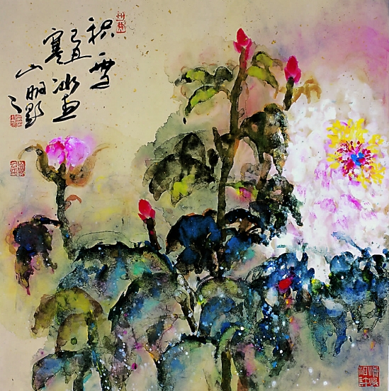 葛寒冰 积雪 中国画