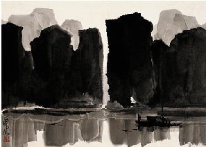 林曦明 泼墨漓江 67×92cm 中国画