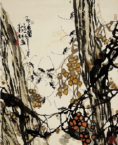 汪新林  窝居图 82×68cm