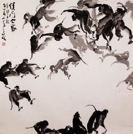 李奇茂 侯门世家 124×124cm 2011年