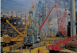 陈延辉 工地 布面油画 85×116cm