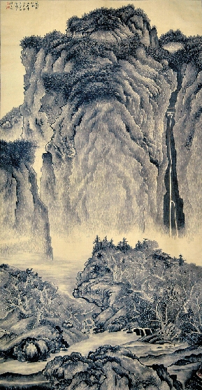 杨彦斌  仿范宽溪山行旅图  206.5×103.3cm