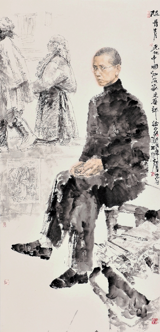 王伟  陈丹青  220×120cm  中国画