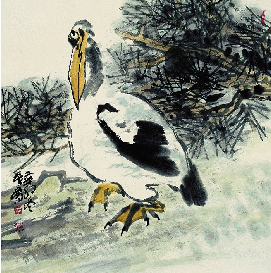 李小龙 鹈鹕 68×68cm