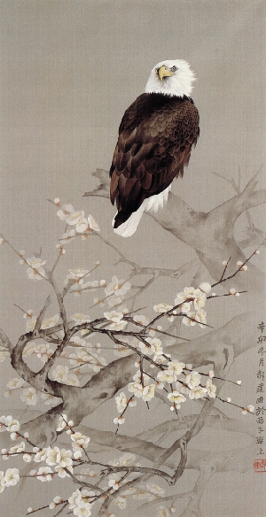 郝建 梅花鹰 56×108cm 2011年