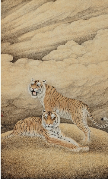 秦学研 猛气冲霄汉 200×120cm