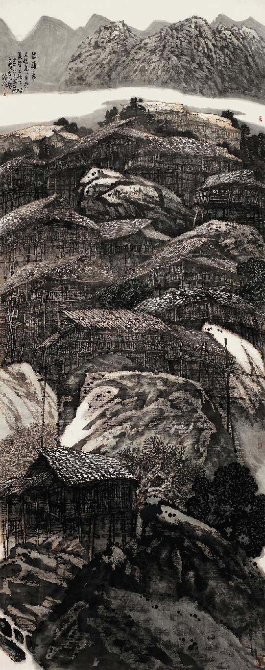 黄格胜  苗楼秀  145×366cm  中国画