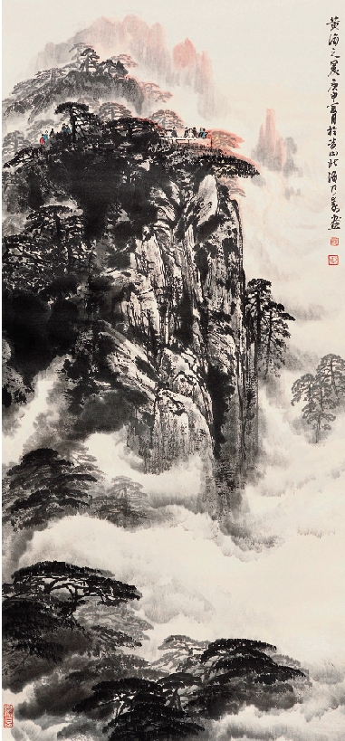 童乃寿 黄海之晨 44×96cm 1980年