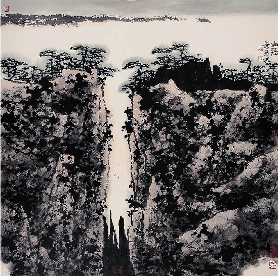 叶森槐 山语 83×83cm