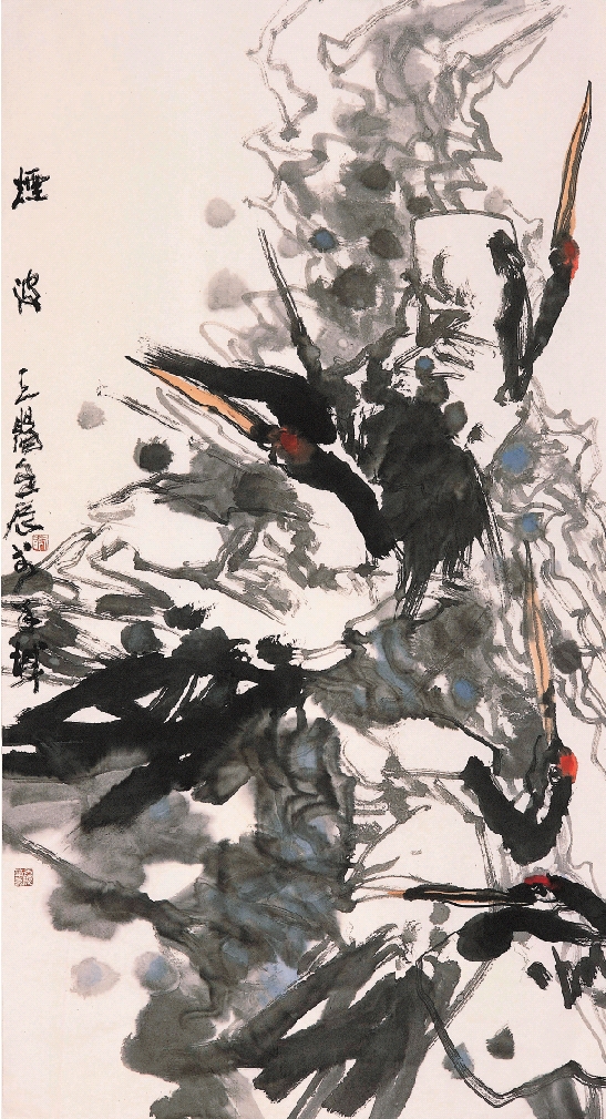 谢天赐  烟波  180×98cm  纸本水墨  2013年