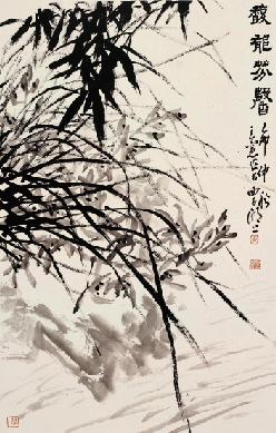 马其宽 馥郁芬馨 彩墨纸本     70×47cm 1999年