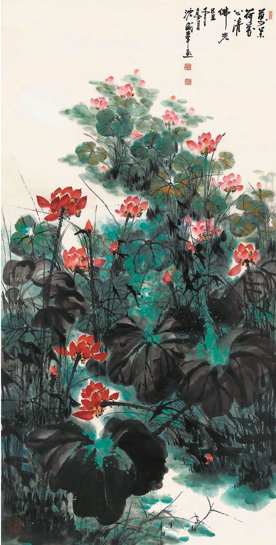 沈威峰 心清佛光 250×124cm