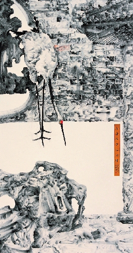 李恩成 闲庭信步之十四 180×96cm 2013年