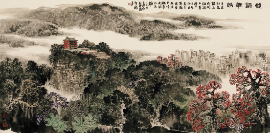 曾嵘 镇海雄风 95×193cm 广州图书馆藏