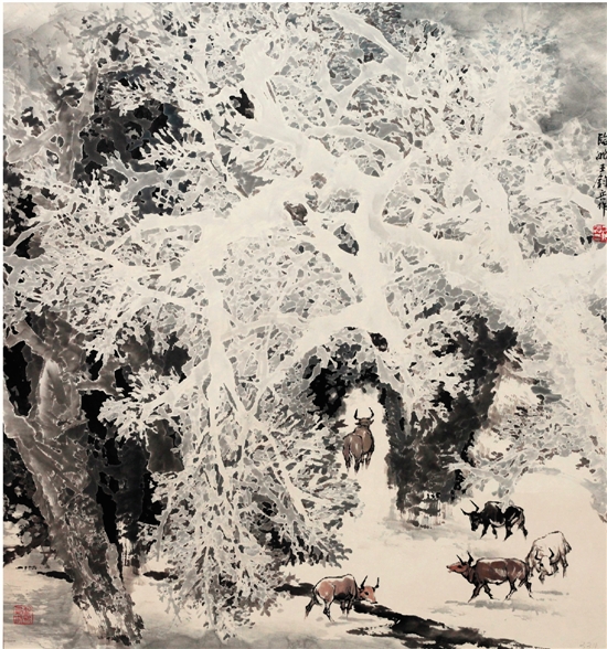 王钧兵  西域奇景  68×68cm  2003年