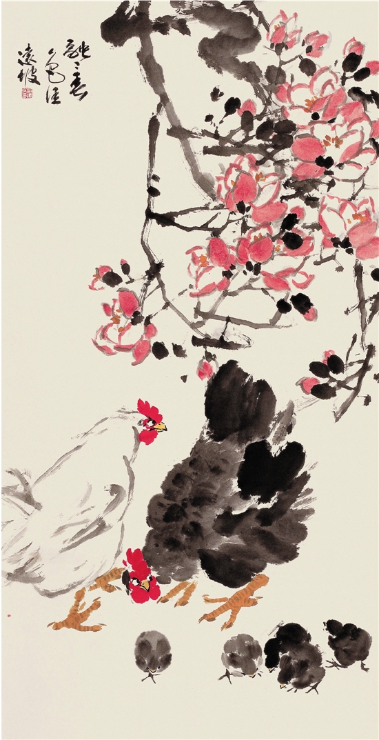 邓远坡 融融春色 136×68cm 2012年