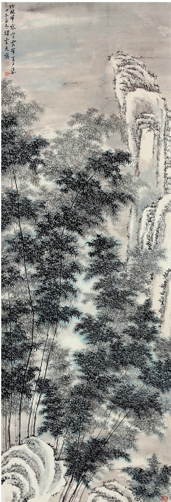 谭云川 寒雪仙姿 250×75cm