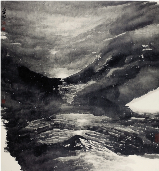 钟章法 永恒 100×90cm 时空水墨画