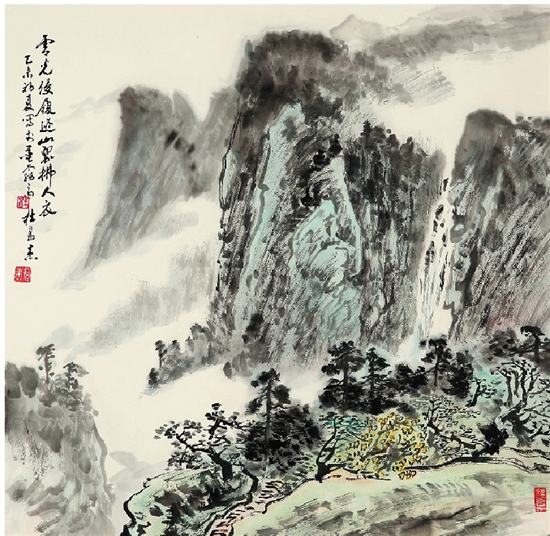 杜高杰 山水 68×68cm