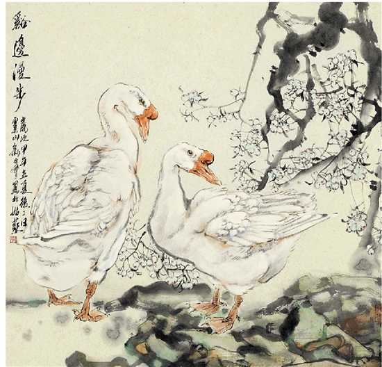 姚新峰 溪边漫步 68×68cm