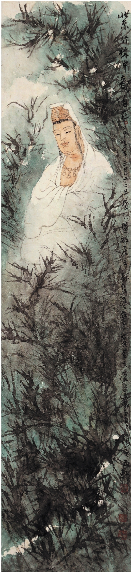 林良丰 紫竹林中观自在 75×16cm