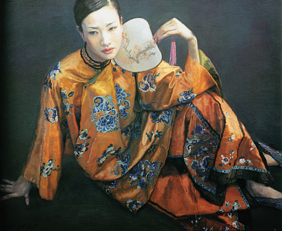 178 陈逸飞 仕女 布面油画 150×190cm   估价:2800000-4500000