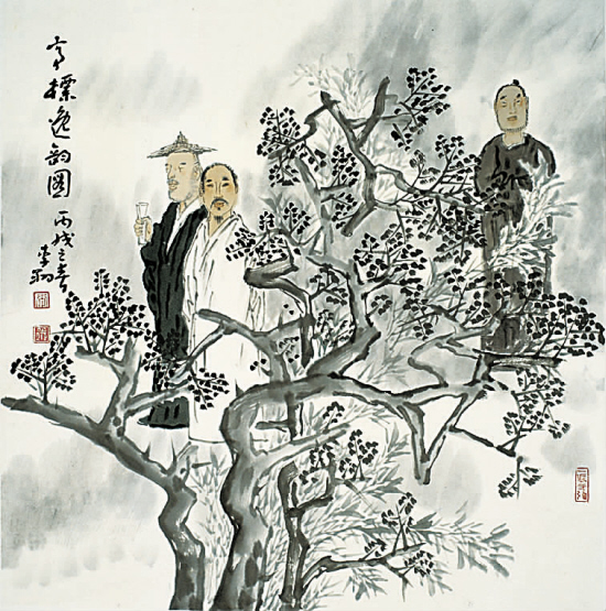 李翔(中国美协理事,中国书协理事,中国油画学会理事) 高标逸韵图 68