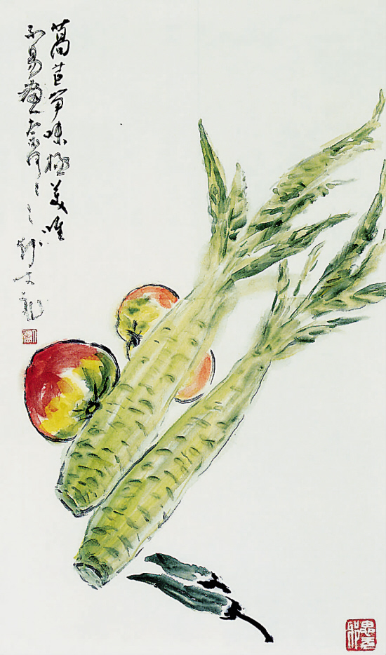 钱大礼 莴笋 35×34.5cm