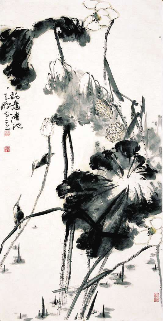 陈鹏 话意清池 68×136cm 水墨纸本 2006年