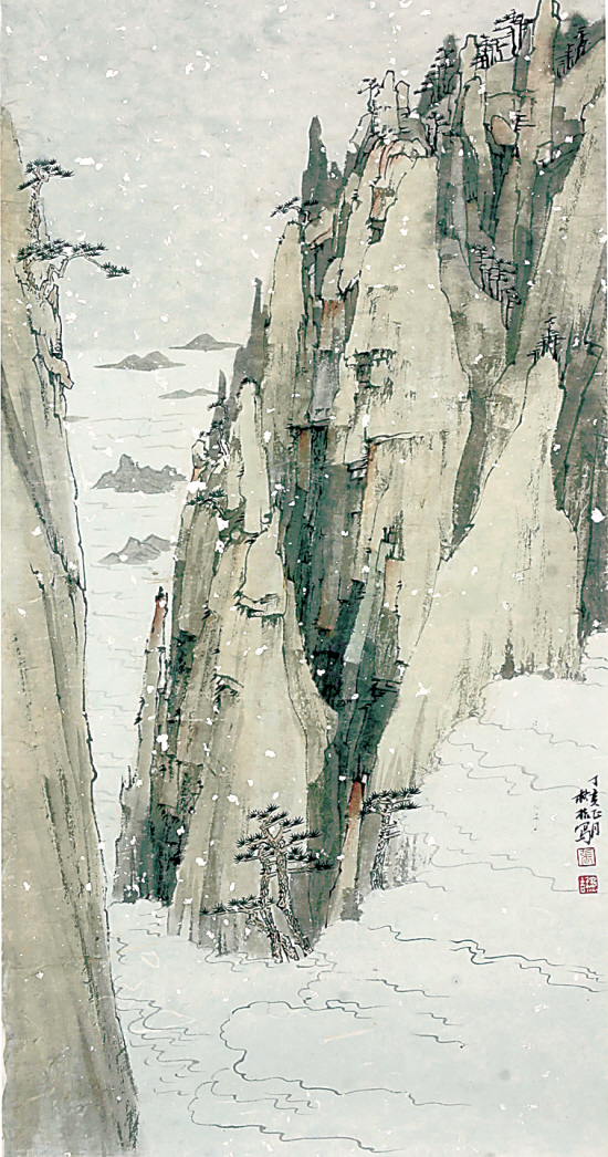 张秋桔 壁垒天成 68×34cm