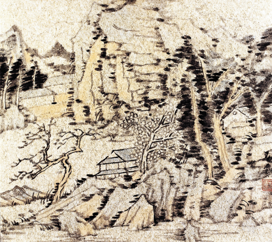 戴启和 册页十帧之二 2006年金笺设色 24×27cm