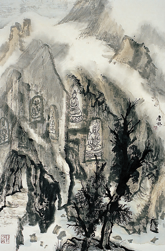 何庆林 飞来峰四品之二 68×45cm 2007年