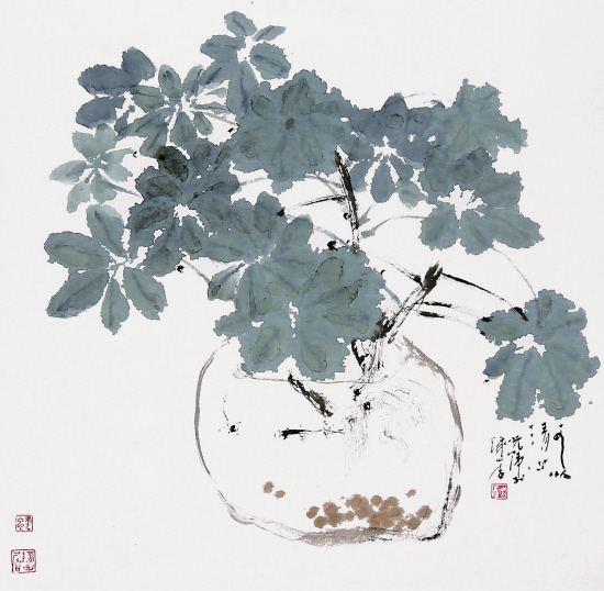 沈光伟 可以清心 60×60cm