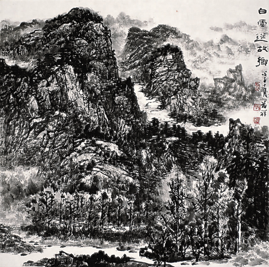 孙茂祥 白云迷故乡 39×39cm 2008年