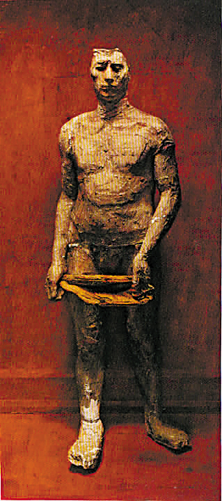 石冲  行走的人 180×80cm 1993年   获93中国油画展金奖