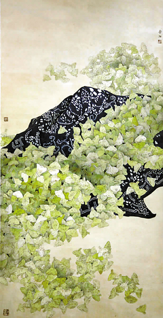 岳阳  南湖菱   中国画