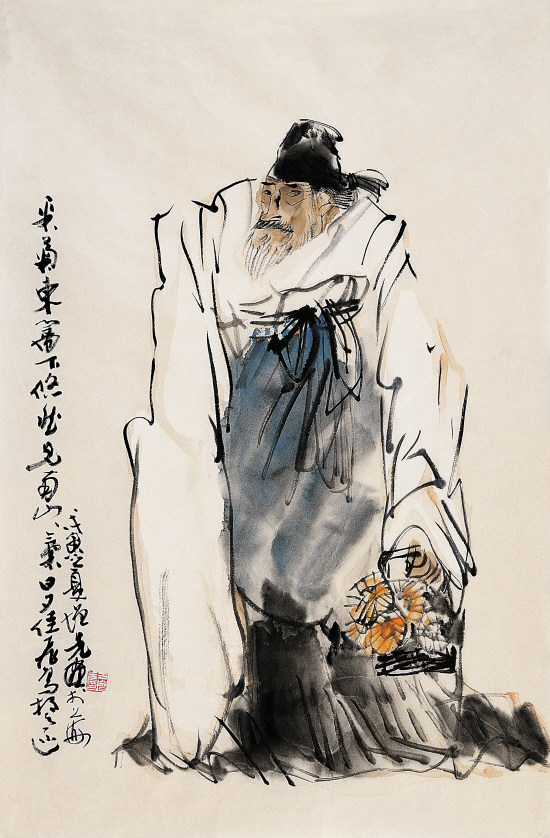 采菊东篱下  67×43cm  1998年