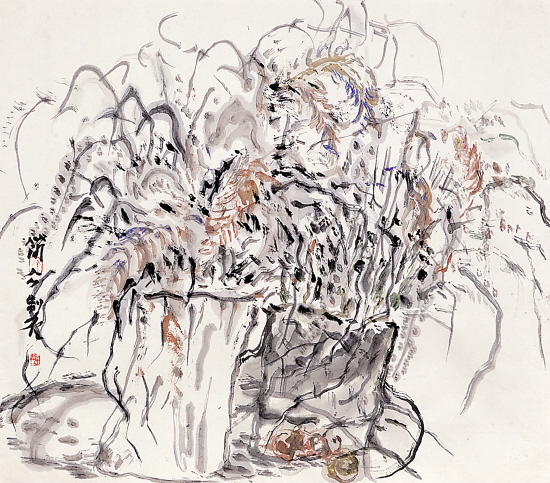 徐忠平  白露清兮图之二  60×60cm  2009