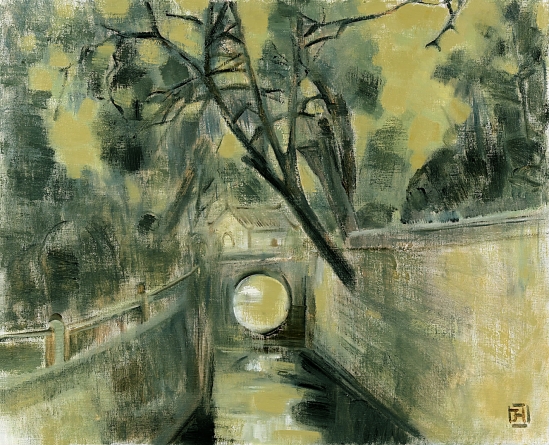 黃菁 晉祠古塔 60×85cm