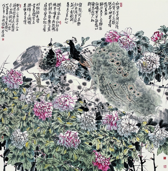 李波 满园春光 200×200cm