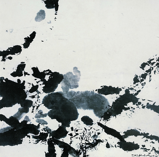 赵无极  抽象水墨  34.5×34cm    估价180,000-200,000