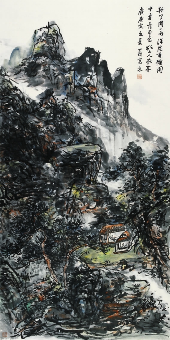申晓国  山中静思   68×40cm