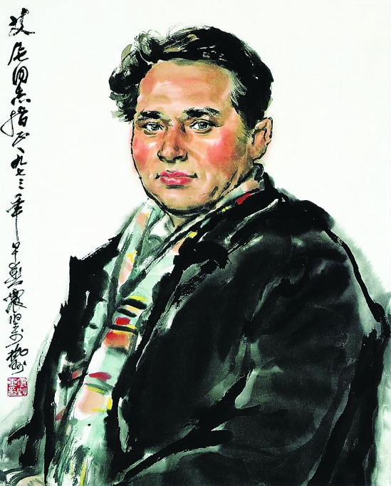 李震坚(创始人)  艾尼肖像  59×47cm  1973年