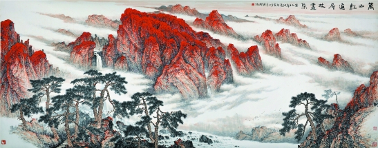 徐国雄  万山红遍  368×145cm