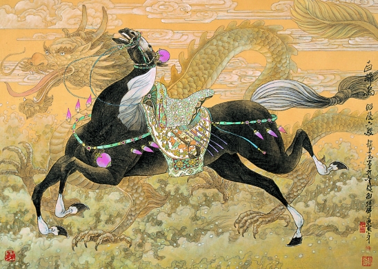 赵文元  昭陵六骏·白蹄乌  108×76cm  2010年