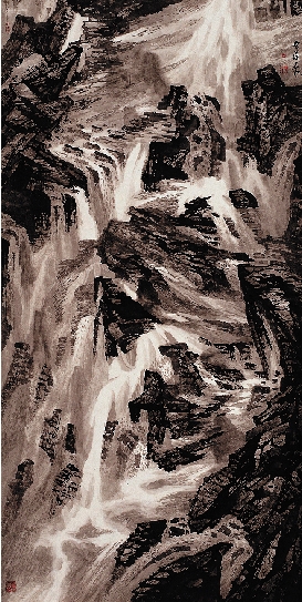 王石帆  无题  136×68cm